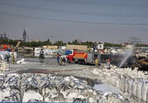 آتش‌سوزی در انبار ضایعات پتروشیمی مارون