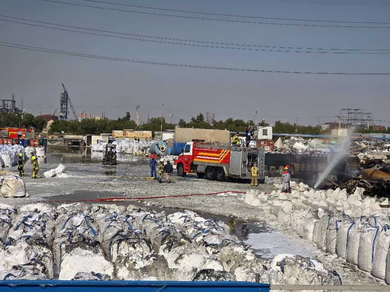 آتش‌سوزی در انبار ضایعات پتروشیمی مارون